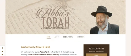Abba's Torah dedication campaign for Chabad of FiDi